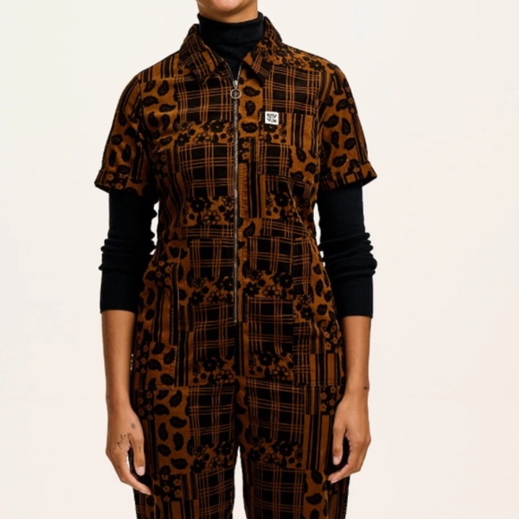 Rex - Short Sleeve Corduroy Jumpsuit - Picture 1 of 3